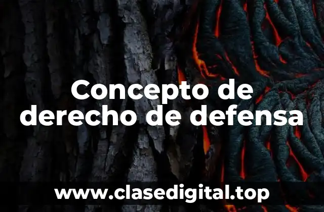 Concepto de derecho de defensa