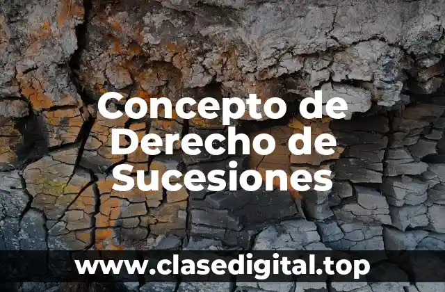 Concepto de Derecho de Sucesiones