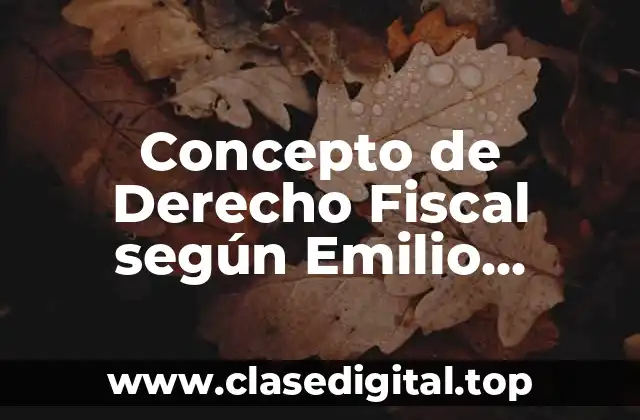 Concepto de Derecho Fiscal según Emilio Margain