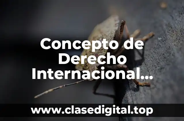 Concepto de Derecho Internacional Privado en México