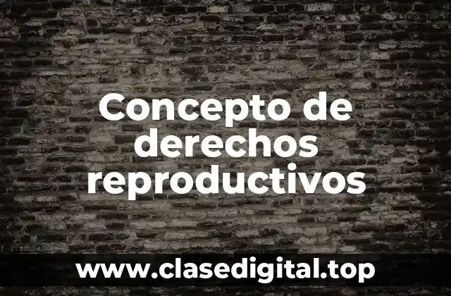 Concepto de derechos reproductivos