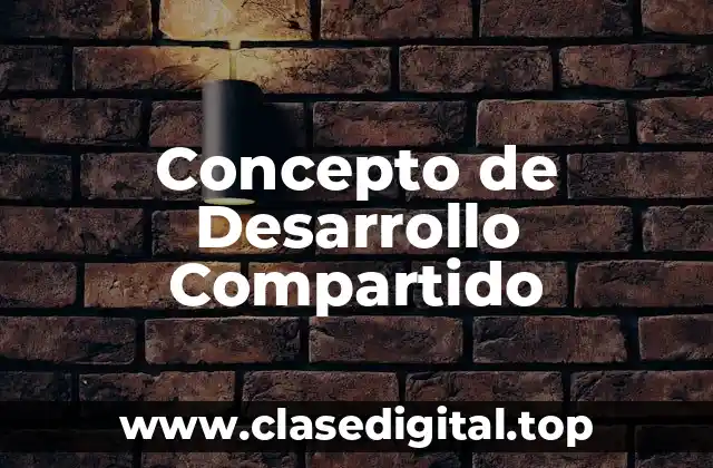Concepto de Desarrollo Compartido