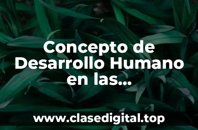 📗 Concepto de Desarrollo Humano en las Organizaciones