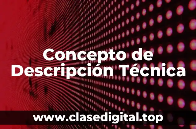 Concepto de Descripción Técnica