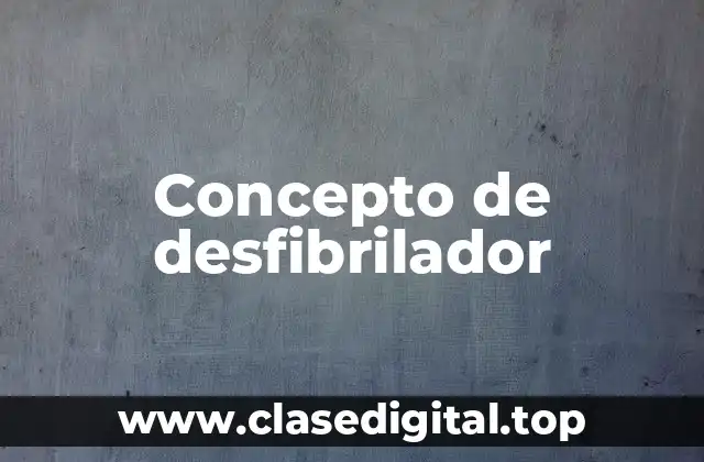 Concepto de desfibrilador
