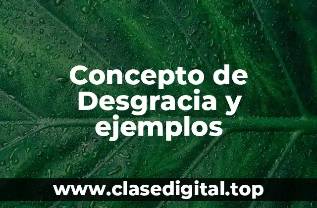 📗 Concepto de Desgracia