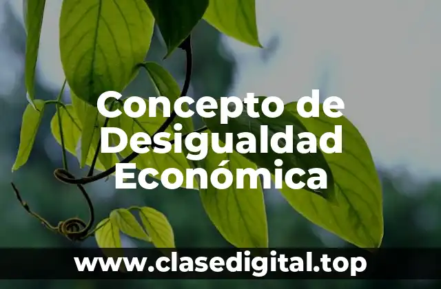 Concepto de desigualdad económica