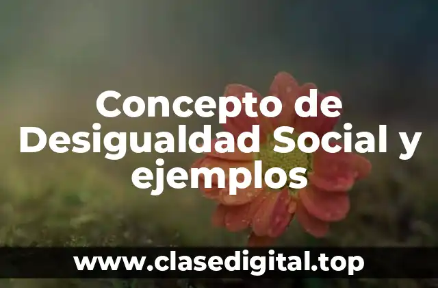 📗 Concepto de Desigualdad Social