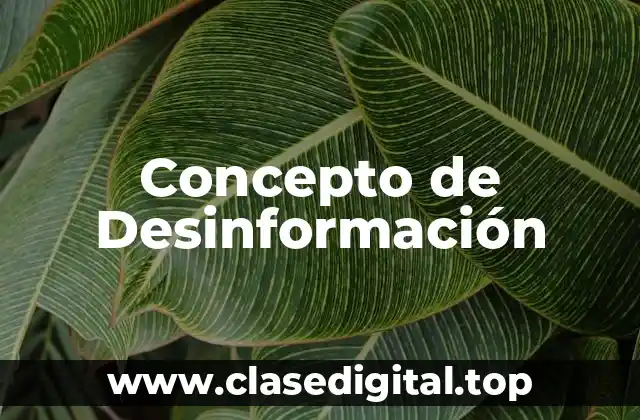 Concepto de Desinformación