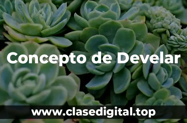 Concepto de Develar