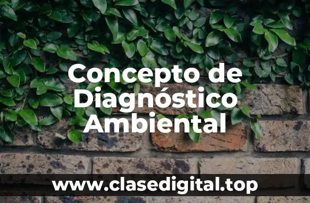 Concepto de Diagnóstico Ambiental