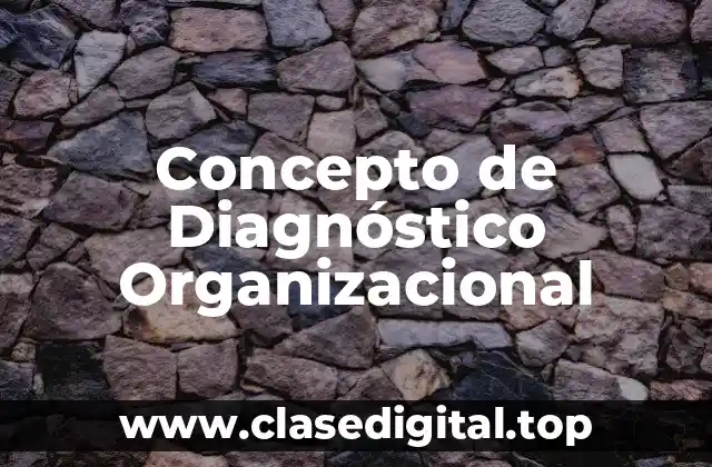 📗 Concepto de Diagnóstico Organizacional