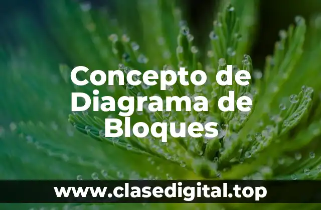 📗 Concepto de Diagrama de Bloques