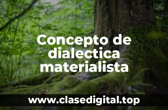 Concepto de dialectica materialista