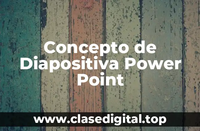 Concepto de Diapositiva Power Point