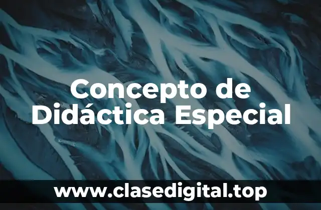 Concepto de Didáctica Especial