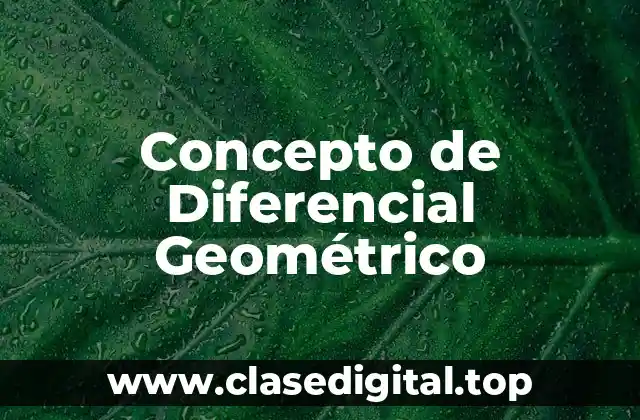 Concepto de Diferencial Geométrico