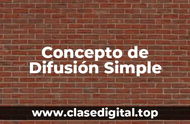 Concepto de Difusión Simple