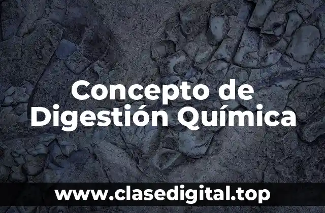 Concepto de Digestión Química