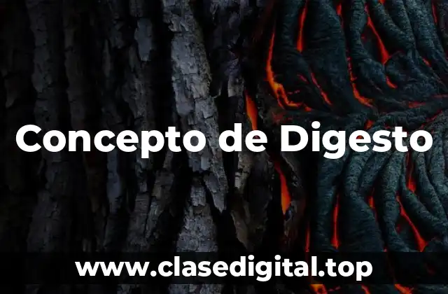 ✔️ Concepto de Digesto