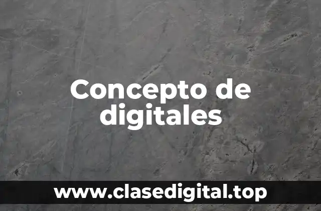 Concepto de digitales