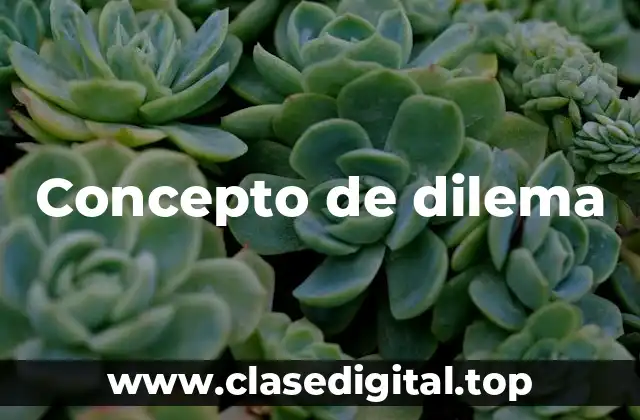 Concepto de dilema