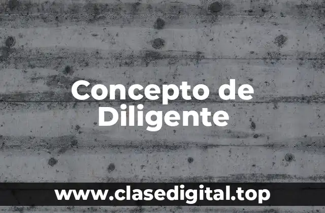 Concepto de Diligente