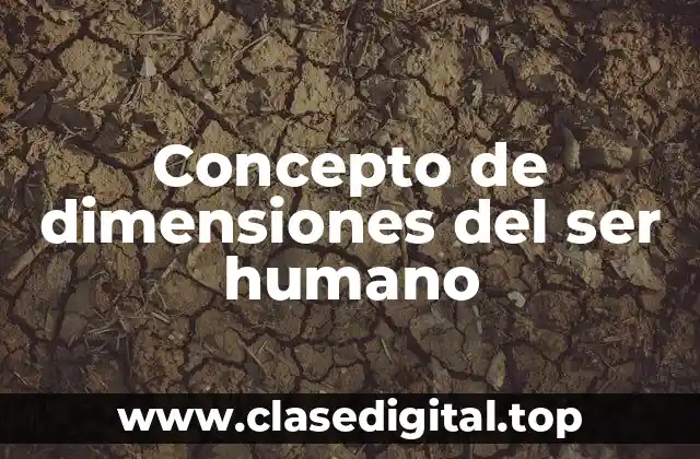 Concepto de dimensiones del ser humano
