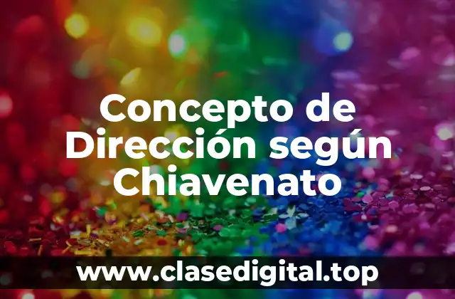 📗 Concepto de Dirección