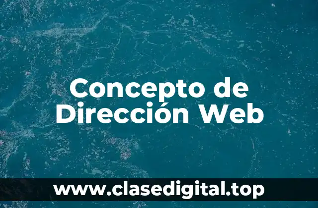 Concepto de Dirección Web
