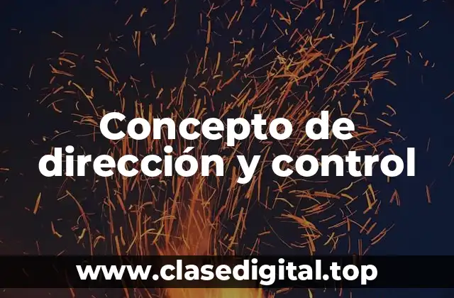 Concepto de dirección y control