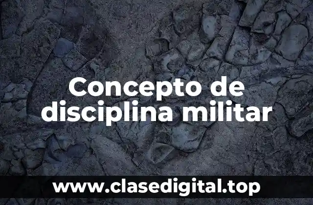 Concepto de disciplina militar