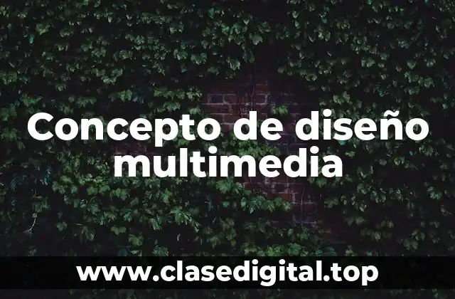 Concepto de diseño multimedia