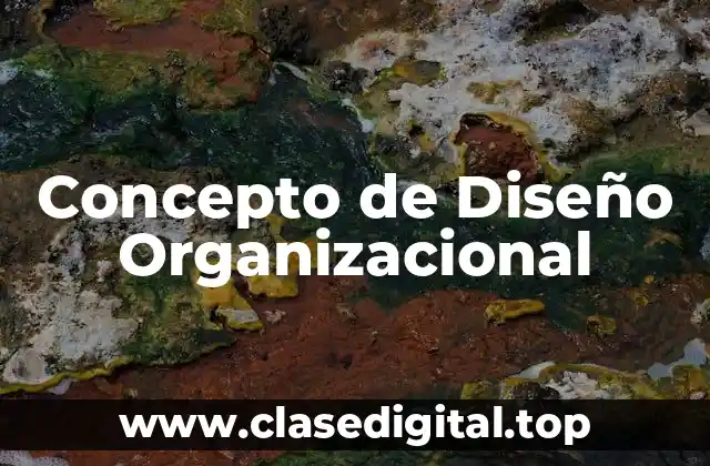 Concepto de Diseño Organizacional