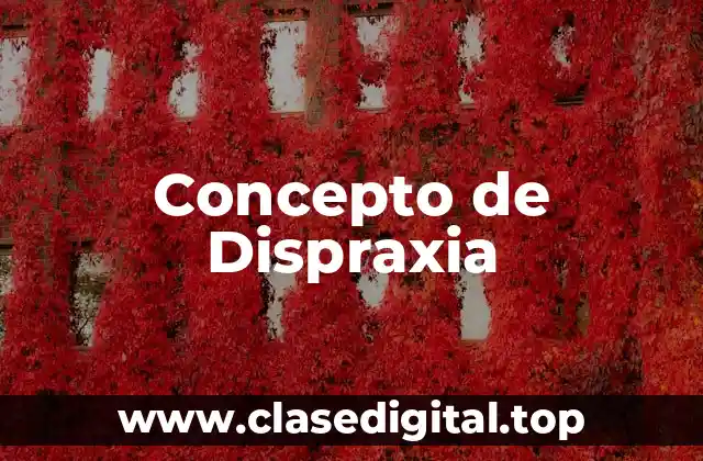 Concepto de Dispraxia