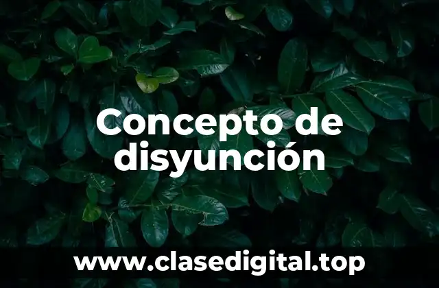 Concepto de disyunción