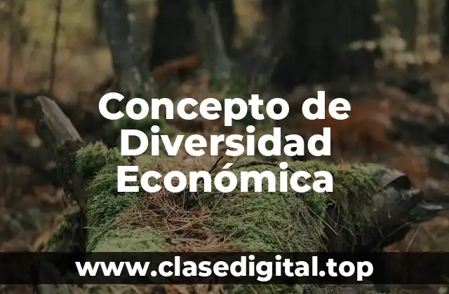 Concepto de Diversidad Económica