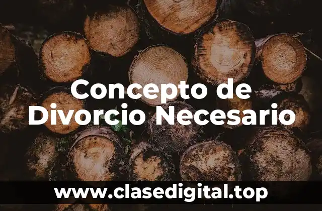 📗 Concepto de Divorcio Necesario