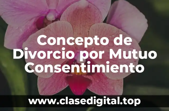 Concepto de Divorcio por Mutuo Consentimiento