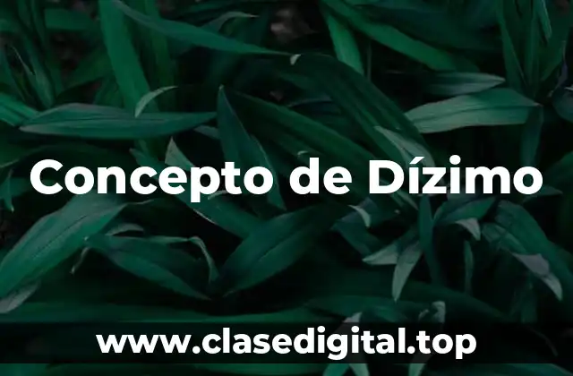 Concepto de Dízimo