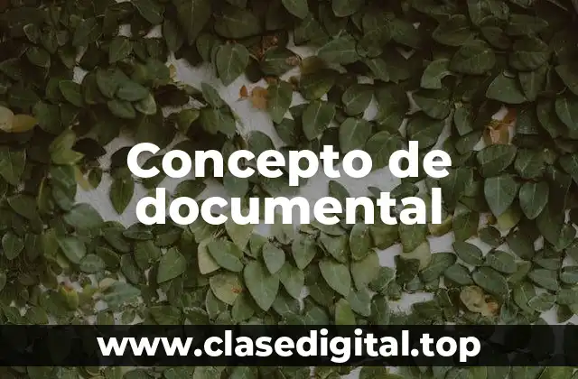 Concepto de documental