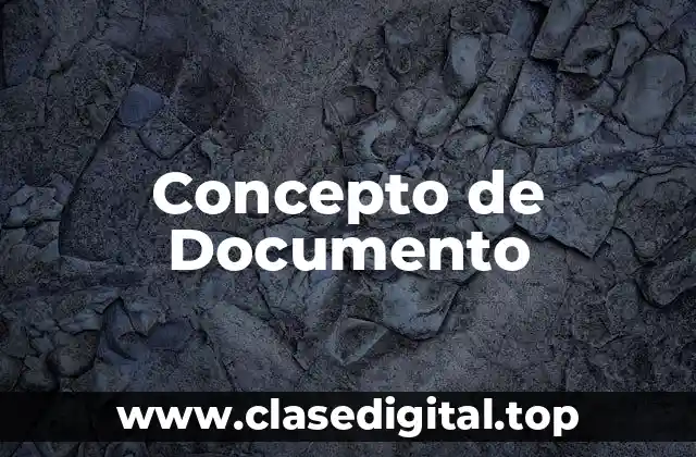 Concepto de Documento