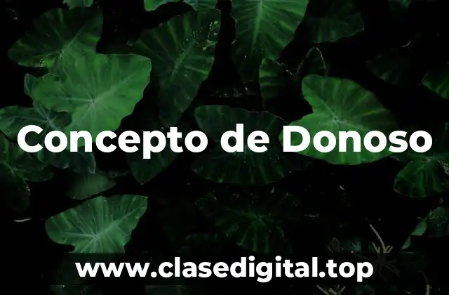 Concepto de Donoso