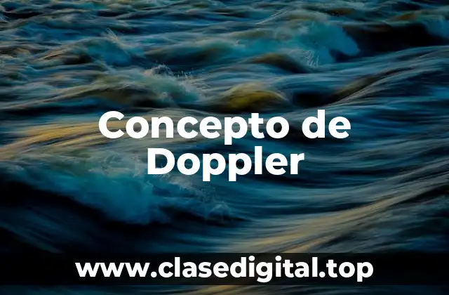 📗 Concepto de Doppler
