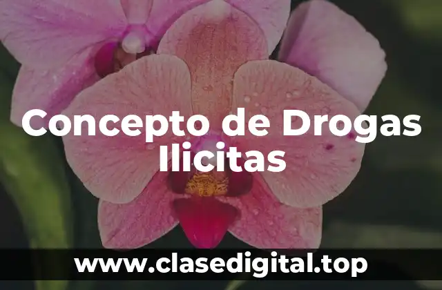 📗 Concepto de Drogas Ilícitas