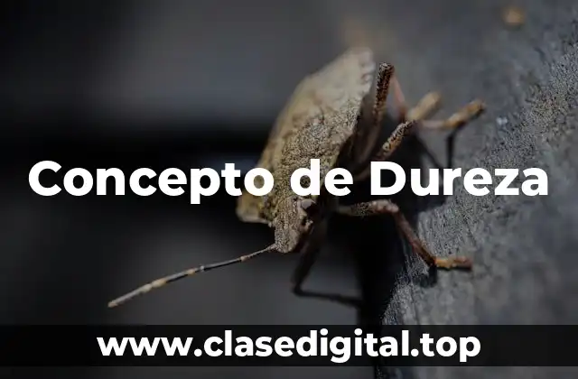 Concepto de Dureza