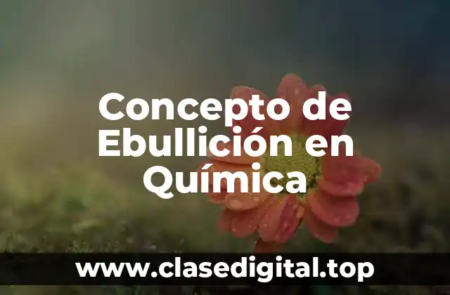 Concepto de Ebullición en Química