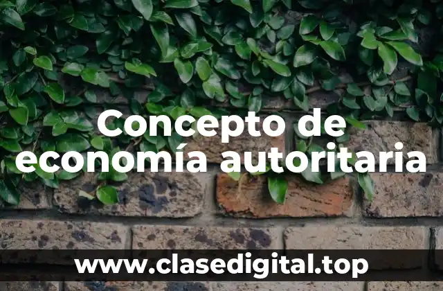 Concepto de economía autoritaria