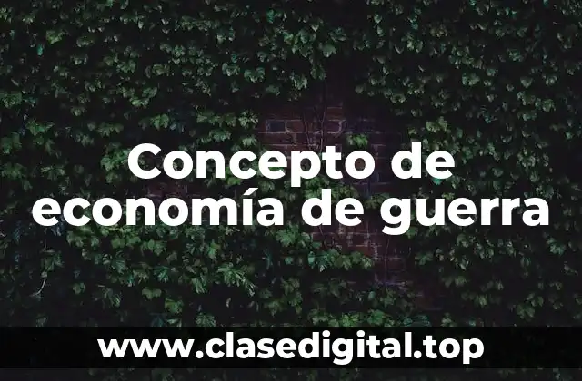 Concepto de economía de guerra