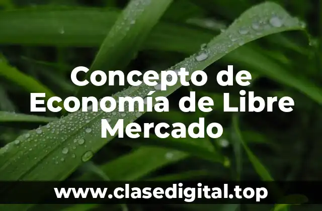 Concepto de Economía de Libre Mercado